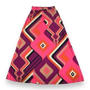 Veronica M Skirt Geometric BOHO Maxi Size XS